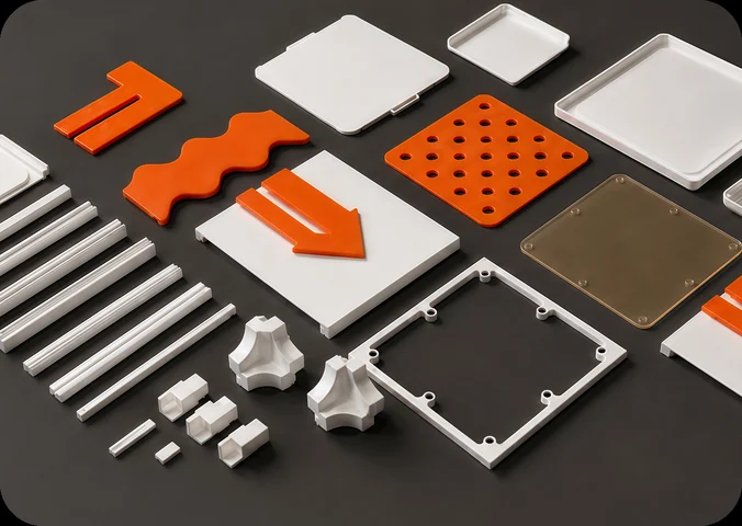 3D-printed prototype: the panel and connector parts