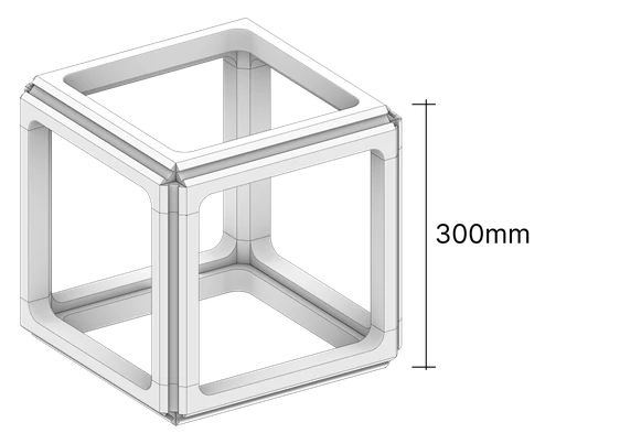 Basic size with 300 mm dimension