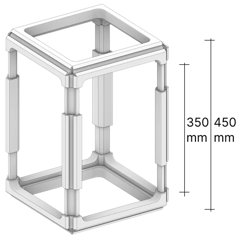 Height variant with 350 / 450 mm dimensions