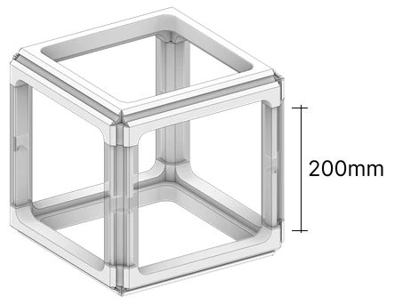Interior structure with 200 mm dimension